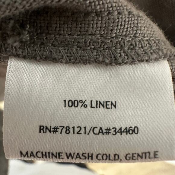 Eileen Fisher Women's Button Down Linen Jacket 1/2 sleeve Gray - Picture 4 of 4